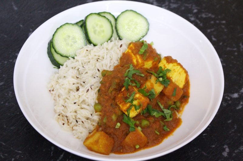 Matar Paneer - Curried Indian cottage cheese